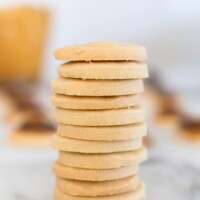 tall stack of shortbread cookies