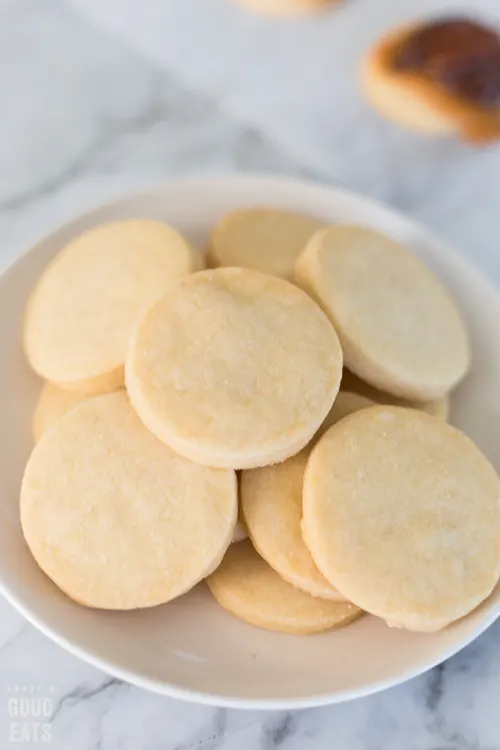 round cookies on a plate