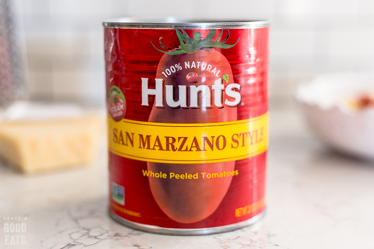 can of Hunt's San Marzano Style tomatoes