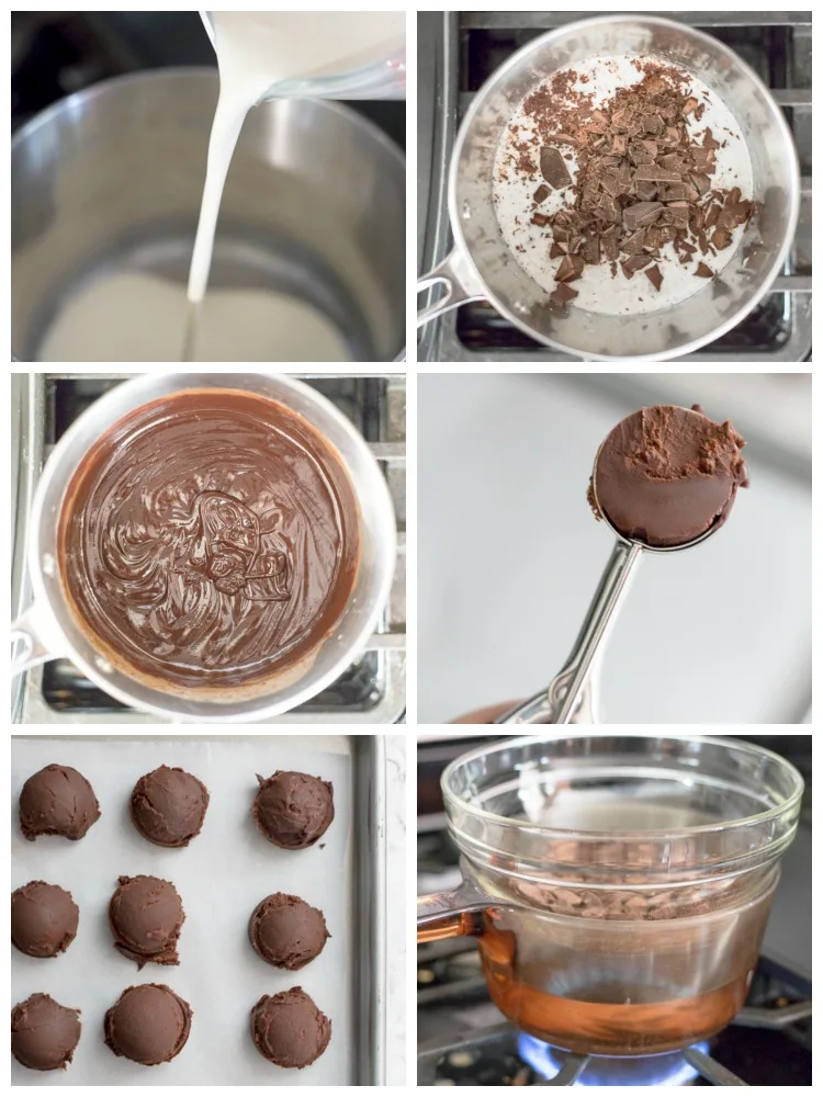 steps for a chocolate truffles recipe