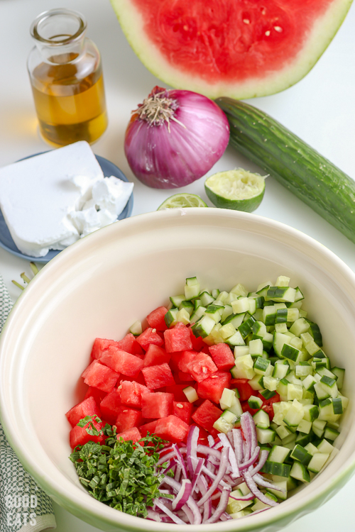 diced produce in a bowl