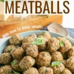 Homemade Meatballs are so much better than the store-bought version and so easy to customize.  Use a combination of beef, turkey, or pork and mix in your favorite Italian herbs and seasonings with this simple oven-baked recipe. 