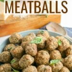 Homemade Meatballs are so much better than the store-bought version and so easy to customize.  Use a combination of beef, turkey, or pork and mix in your favorite Italian herbs and seasonings with this simple oven-baked recipe. 