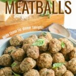 Homemade Meatballs are so much better than the store-bought version and so easy to customize.  Use a combination of beef, turkey, or pork and mix in your favorite Italian herbs and seasonings with this simple oven-baked recipe. 