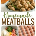 Homemade Meatballs are so much better than the store-bought version and so easy to customize.  Use a combination of beef, turkey, or pork and mix in your favorite Italian herbs and seasonings with this simple oven-baked recipe. 