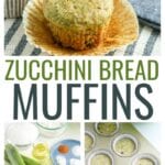Zucchini Muffins are the perfect way to use up extra zucchini and sneak some veggies into your diet.  Shredded zucchini melts into baked goods for deliciously moist breads and muffins.