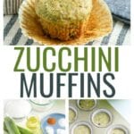 Zucchini Muffins are the perfect way to use up extra zucchini and sneak some veggies into your diet.  Shredded zucchini melts into baked goods for deliciously moist breads and muffins.