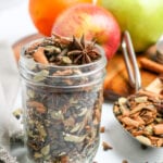 small mason jar with mulling spices
