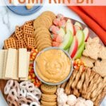 Pumpkin Dip is a deliciously creamy dessert that tastes like pumpkin pie without the crust! This Pumpkin Dip recipe is perfect served with cookies or fruit.