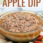 Caramel Apple Dip is a deliciously creamy dessert that tastes like your favorite fall treat without all the mess! This Caramel Apple Dip recipe is perfect served with cookies or fruit.