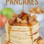 Apple Cinnamon Pancakes made with apple pie spice are a delicious fall breakfast favorite! Top with a three ingredient apple cinnamon compote or simply smother in real maple syrup.