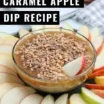 Caramel Apple Dip is a deliciously creamy dessert that tastes like your favorite fall treat without all the mess! This Caramel Apple Dip recipe is perfect served with cookies or fruit.