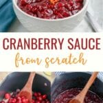 Fresh Cranberry Sauce made with fresh or frozen cranberries. This homemade cranberry sauce can be made ahead 2-3 days before serving.