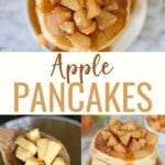 Apple Cinnamon Pancakes made with apple pie spice are a delicious fall breakfast favorite! Top with a three ingredient apple cinnamon compote or simply smother in real maple syrup.