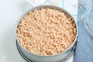 unbaked coffee cake in a springform pan