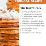 Pumpkin Pancake Recipe made with real pumpkin and seasonal spices. These pumpkin pancakes are perfect for fall with whipped cinnamon butter and maple syrup!