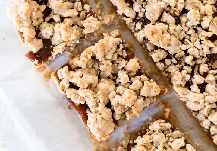 close up of a pumpkin bar square