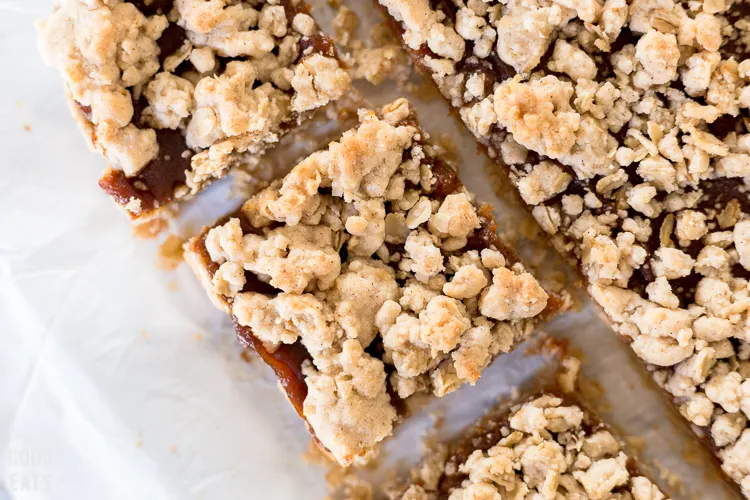 close up of a pumpkin bar square