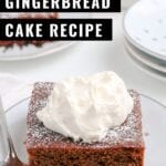 Gingerbread Cake is the perfect addition to any holiday dessert table. This classic recipe features warm, spicy flavors and can be finished with rich cream cheese frosting, a dusting of powdered sugar, or a simple dollop of whipped cream.