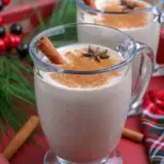 Eggnog recipe (non-alcoholic) made with egg yolks, milk, sugar, and spices. This homemade eggnog version is best served chilled with a dollop of whipped cream and tastes even better than the store-bought variety!