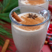 glass of eggnog without alcohol