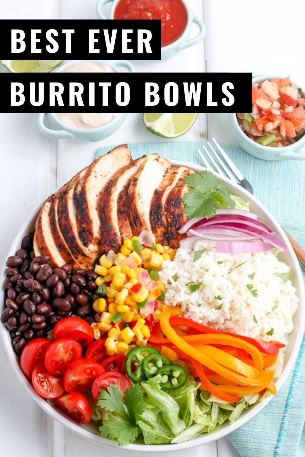Chicken Burrito Bowl with Homemade Dressing - Grace and Good Eats