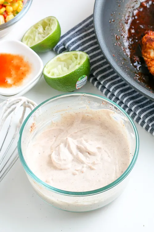 bowl of creamy white sauce