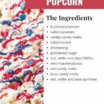 Patriotic Popcorn is the perfect snack for fireworks on the Fourth of July. Make your popcorn in the Instant Pot and then toss with candies and sweet treats for an easy red, white, and blue dessert.