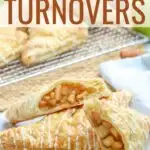 picture of apple turnovers with text above the image