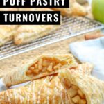 picture of apple turnovers with text above the image