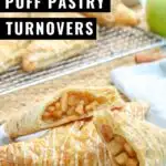 picture of apple turnovers with text above the image