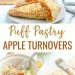 picture of apple turnovers with text above the image