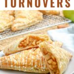 picture of apple turnovers with text above the image