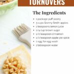 picture of apple turnovers with text above the image